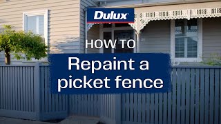 Easy guide to repaint a picket fence  Dulux [upl. by Htebaras232]