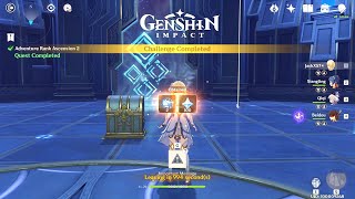 Genshin Impact  Adventure Rank 35 Ascension Gameplay  Character vs Weapon Level 70 [upl. by Nemlaz246]