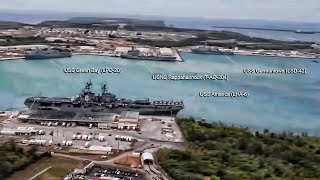 Aerial View Of US Naval Base Guam MAR 2020 [upl. by Bille]