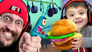 STOP PLANKTON from Stealing KRABBY PATTY Formula FGTeeV Weird Spongebob Dreams 3 [upl. by Martyn]