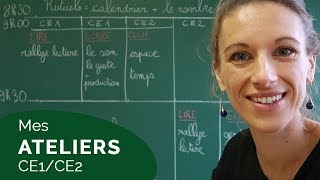 LES ATELIERS DE MA CLASSE DE CE1CE2 VLOG 24 [upl. by Hulton]