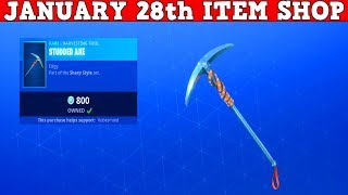 Fortnite Item Shop January 28th  Studded Axe Is Back [upl. by Angus]