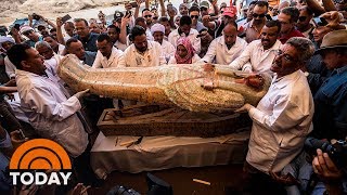 Archaeologists Open Ancient Coffins In Egypt  TODAY [upl. by Alexio]