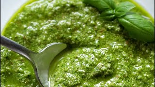 Como hacer el pesto casero sin piñones [upl. by Stoecker]