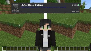 MCPE White Block Outine  Minecraft Bedrock Edition [upl. by Berners]