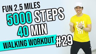 HAPPY and FAST 5000 Steps • Home Workout • Walking Workout 29 • Keoni Tamayo [upl. by Akinert]