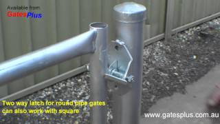 Gate Latch 2 way for round pipe and square [upl. by Yelsnit]