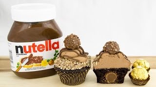 Ferrero Rocher amp Nutella Cupcakes from Cookies Cupcakes and Cardio [upl. by Roskes]