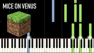 Minecraft  Mice On Venus Piano Tutorial Synthesia [upl. by Ellimaj]