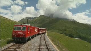 World railways Switzerland Glacier Express3 Andermatt  Disentis [upl. by Ynaffit937]