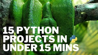 15 Python Projects in Under 15 Minutes Code Included [upl. by Isyad987]