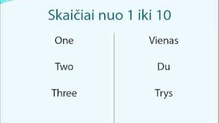 Anglų kalbos pamokos skaičiai nuo 1 iki 10 [upl. by Sinegold]