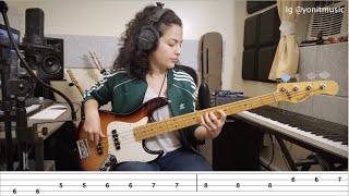 Easy amp Funky Bassline for Beginners  with TABS and Playalong [upl. by Nywroc]