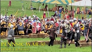 Pennsic War 50 Bridge Battle  View from the Castle [upl. by Langley]