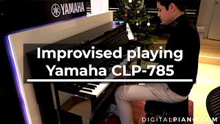 Yamaha CLP785  Some improvised playing  Digitalpianocom [upl. by Annagroeg746]