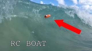 RC 3D printed boat vs Waves [upl. by Polky901]