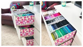 How I Organize amp Embellish My Dresser  Konmari Drawer Organization amp DIY Dividers [upl. by Huxham]