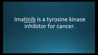 How to pronounce imatinib Gleevec Memorizing Pharmacology Video Flashcard [upl. by Erdnua]