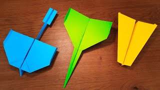 How To Make 5 EASY Paper Airplanes that FLY FAR  PPO [upl. by Arekahs256]