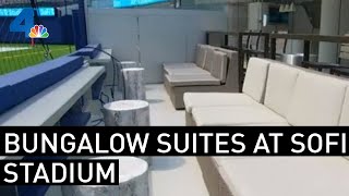 Inside SoFi Stadium Bungalow Suites  NBCLA [upl. by Nahaj]