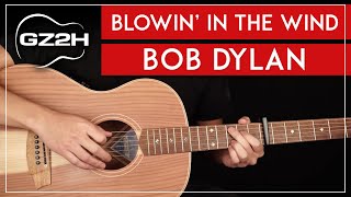 Blowin In The Wind Guitar Tutorial Bob Dylan Guitar Lesson Easy Chords  Strumming [upl. by Philan]