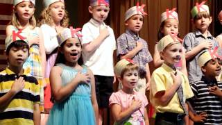 Sydneys kindergarten graduation Pledge Allegiance to the Flag song [upl. by Hasty314]