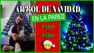 🎄 ÁRBOL DE NAVIDAD EN LA PARED PASO A PASO  Maleja Vargas [upl. by Susejedesoj]