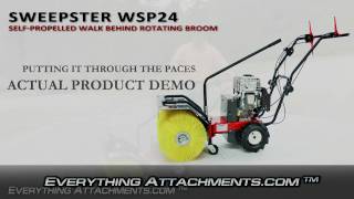 Sweepster WSP24 Walk Behind Power Broom [upl. by Sanoy732]