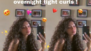 overnight curls 💗 [upl. by Ynotna]