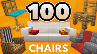 100 Minecraft Chair Ideas How to Build Furniture Designs in Minecraft [upl. by Aehtorod983]