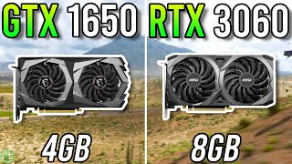 GTX 1650 vs RTX 3060 Tested in 2023 [upl. by Gorlin]