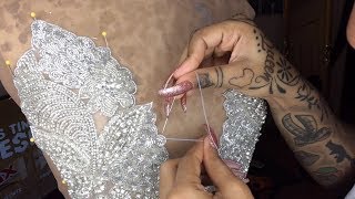 HOW TO SEW A BODICE APPLIQUÉ Simple amp Easy [upl. by Enrak]