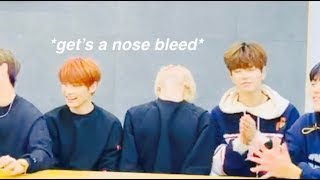 bang chan got 2 nose bleeds during vlive  members reaction [upl. by Ducan256]