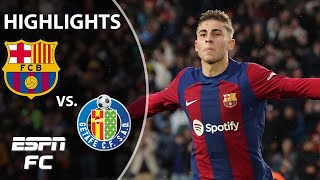 Barcelona vs Getafe  LALIGA Highlights  ESPN FC [upl. by Clift]