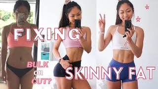 HOW TO FIX BEING SKINNY FAT  Build Muscle amp Lose Fat  Should You Cut or Bulk First [upl. by Engeddi5]