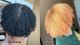 I BLEACHED MY NATURAL HAIR AT HOME  BRAD MONDO APPROVED👍🏽 [upl. by Guyon]