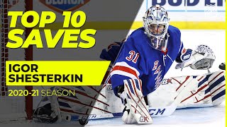 Top 10 Igor Shesterkin Saves from the 2021 NHL Season [upl. by Wilsey370]