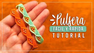 Cómo hacer pulsera de hilo fácil y rápida 23✨ Paso a Paso  DIY Macrame Friendship Bracelet [upl. by Aivin]