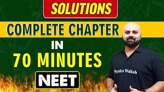 SOLUTIONS in 70 minutes  Complete Chapter for NEET [upl. by Aba]