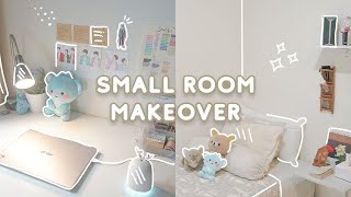 SMALL BEDROOM MAKEOVER 🌱 minimalist on a budget  room tour  Indonesia [upl. by Hellene]