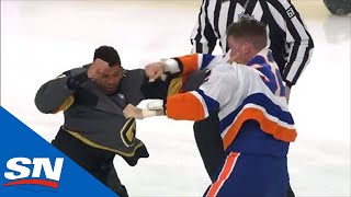 Ryan Reaves Ross Johnston Drop Gloves Off Opening Faceoff [upl. by Ybanrab]