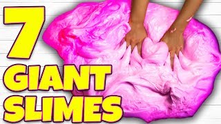 Slime 7 ways Giant DIY Slime compilation  How to make Fluffy Slime and Toothpaste Slime [upl. by Volnay395]