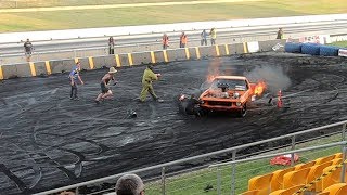 TON222 Holden 1Tonner Methanol Fire Disaster from ABC Sydney Dragway [upl. by Tesil789]