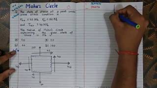 How to Solve MOHRS CIRCLE QUESTIONS PART1 STRENGTH OF MATERIAL [upl. by Umberto]