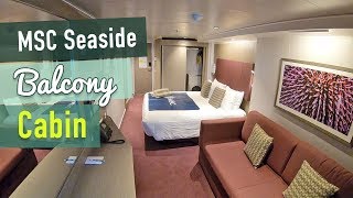 MSC Seaside Balcony Cabin Tour [upl. by Os]