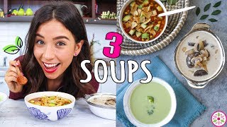 3 VEGAN SOUPS Easy And Simple 🍲Yovana [upl. by Nanaj]