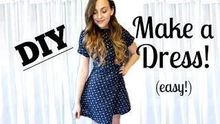 HOW TO SEW A DRESS FROM SCRATCH EASY  Jessica Shaw [upl. by Adele]