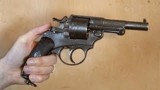 A look at an antique French 1873 revolver with firing demonstration [upl. by Tybi224]