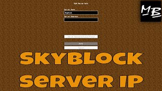 Minecraft Skyblock Server IP Address [upl. by Anayrb995]