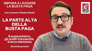 LA PARTE ALTA DELLA BUSTA PAGA IL SUPERMINIMO GLI SCATTI DANZIANITA IL TERZO ELEMENTO [upl. by Anialahs]